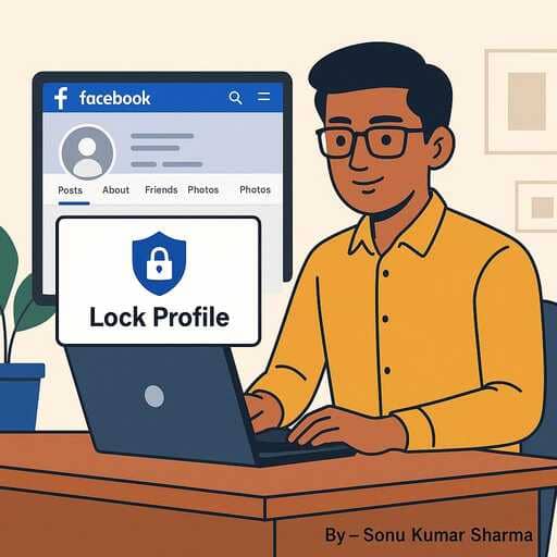 डेस्कटॉप/कंप्यूटर पर Facebook Profile Lock Kaise Kare