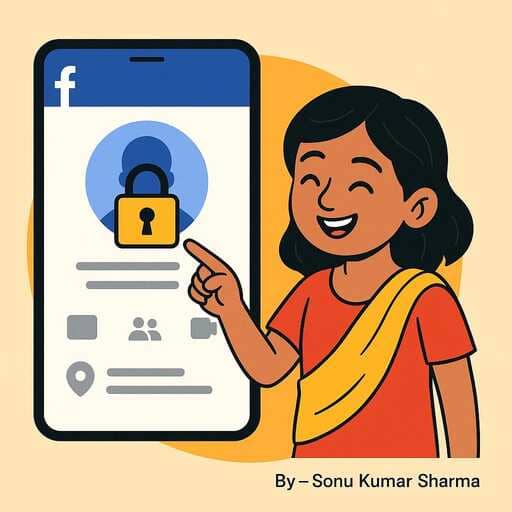 मोबाइल पर Facebook Profile Lock Kaise Kare